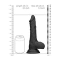 size chart for real rock 9 inch black dildo