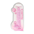 Real rock 9 inch pink clear dildo in retail packaging