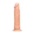 side standing view of real rock 9 inch flesh dildo