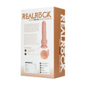 View of The Back of Retail Packaging for Real Rock 7 Inch Vibrating Dildo Flesh
