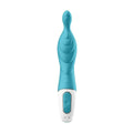 Front view of Satisfyer amazing 2 teal vibrator