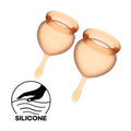 image of both satisfyer feel good menstrual cups