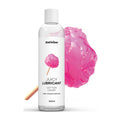 cotton candy lubricant bottle with cotton candy graphic