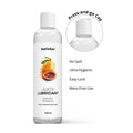 Features list of press and go cap with mango passion lube bottle picture