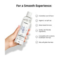 sparkling water lubricant features list and bottle in hand