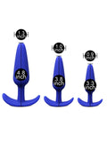 LUXE-AF Silicone Butt Plug Set Blue