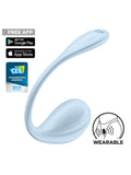 Satisfyer Smooth Petal Connect App Wearable Vibrator Light Blue