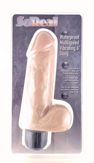 So Real 6 Inch Vibrating Dong