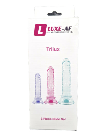 Trilux 3 Piece Straight Dildo Kit