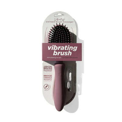 Vibraliss Dual Motor Vibrating Hair Brush Purple Wine