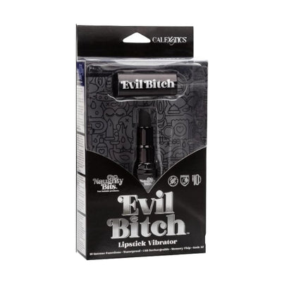 Evil Bitch Lipstick Vibrator - Black