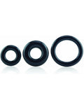 RingO x3 Cock Ring 3 Pack Black