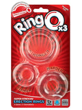 RingO x3 Cock Ring 3 Pack Clear