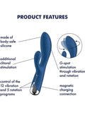 Satisfyer Spinning 1 Rotating Rabbit Vibrator Blue
