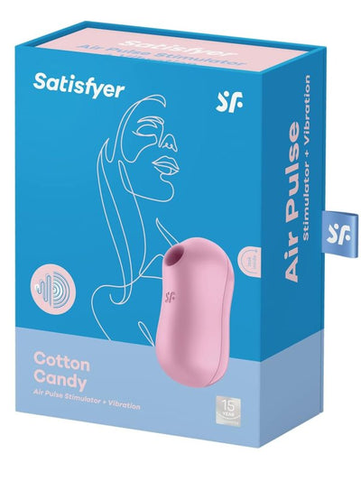 Satisfyer cotton candy air pulse stimulator light purple, packaging