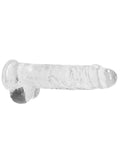 realrock 9 inch crystal clear dildo is made of body safe andnon porous materials