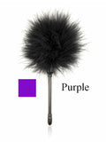 small feather tickler purple