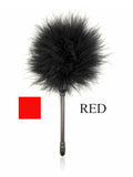 small feather tickler red