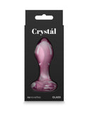 Crystál Glass Heart Anal Plug Pink 2