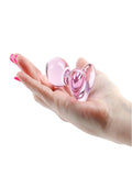 Crystál Glass Heart Anal Plug Pink 3