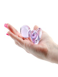 Crystál Glass Heart Anal Plug Purple 3