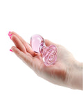 Crystál Glass Rose Anal Plug Pink 3