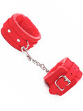 baby berlin fur lined cuffs red 