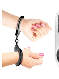 wearing anodized handcuffs 