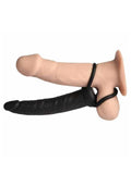 silicone double prober lifelike head and textured shaft increases stimulation 