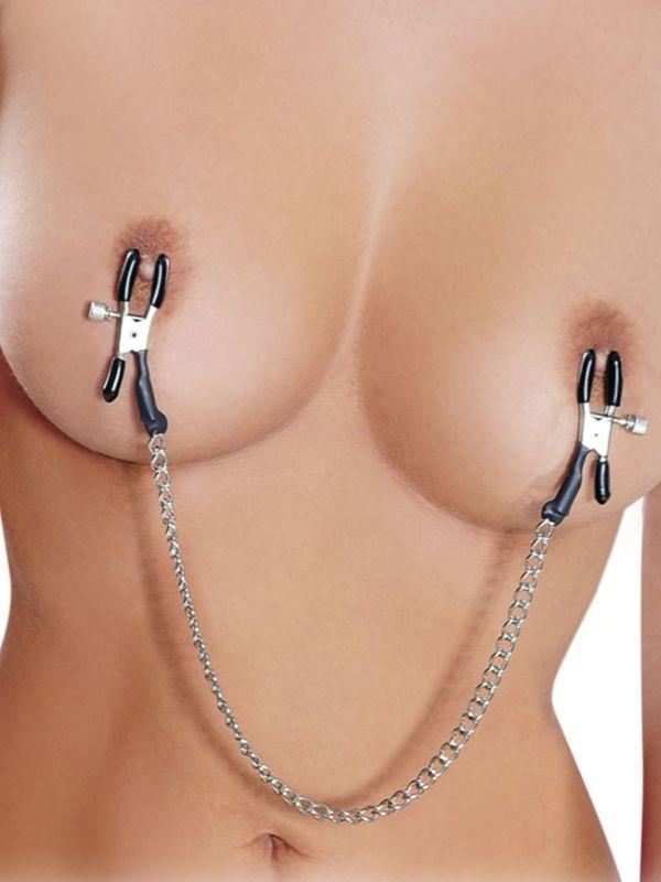 fetish alligator nipple clamp demo 