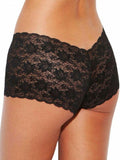 low rise lace booty short black back 