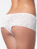 low rise lace booty short white back 