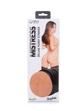 mistress sophia deluxe pussy stroker has an open ended design for easy clean up 