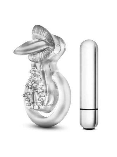stay hard 10 function vibrating tongue cock ring has the most powerful battery operated bullet